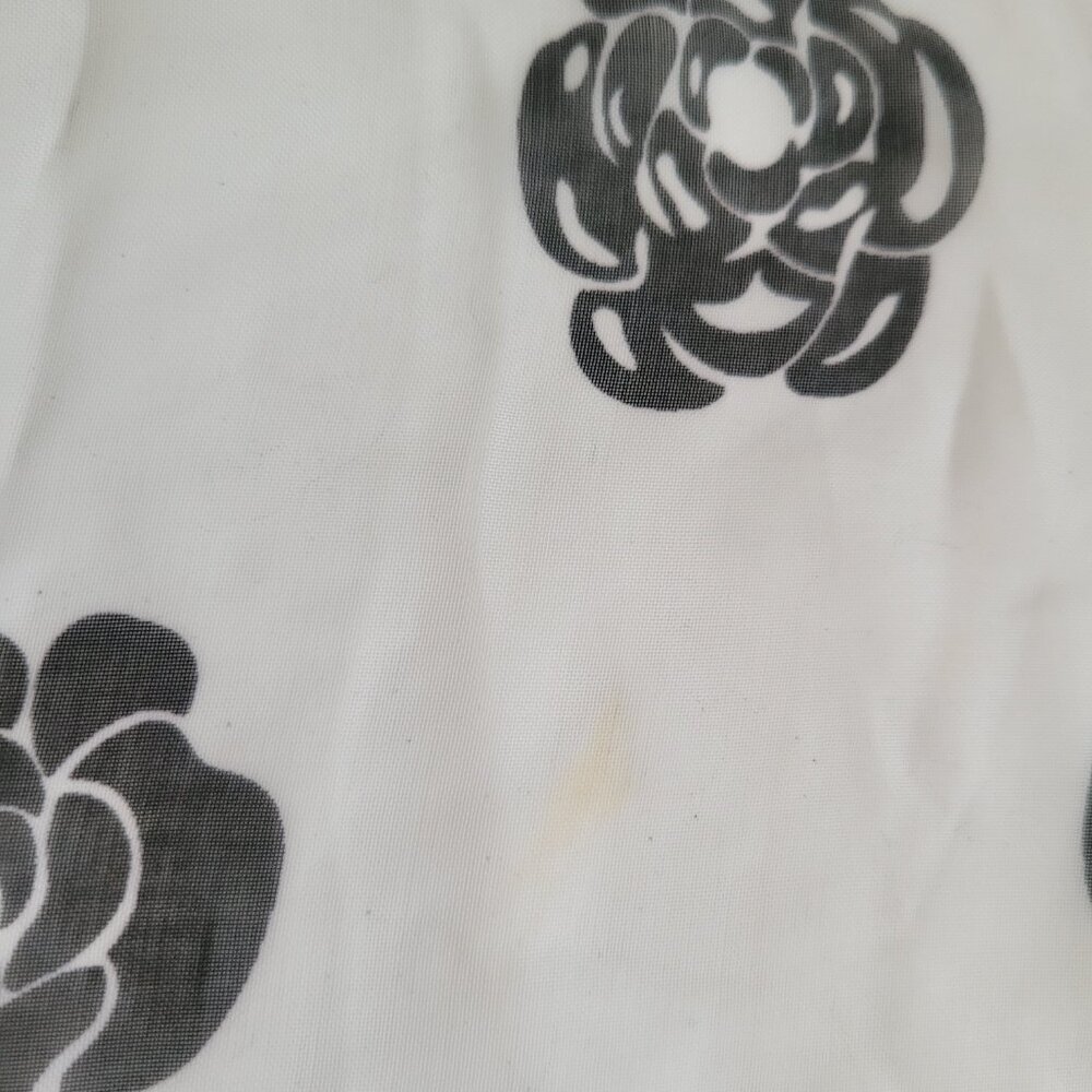Vintage Chanel Black and White 100% Silk Scarf Long Rectangular RARE 59 x 20 - Picture 14 of 16